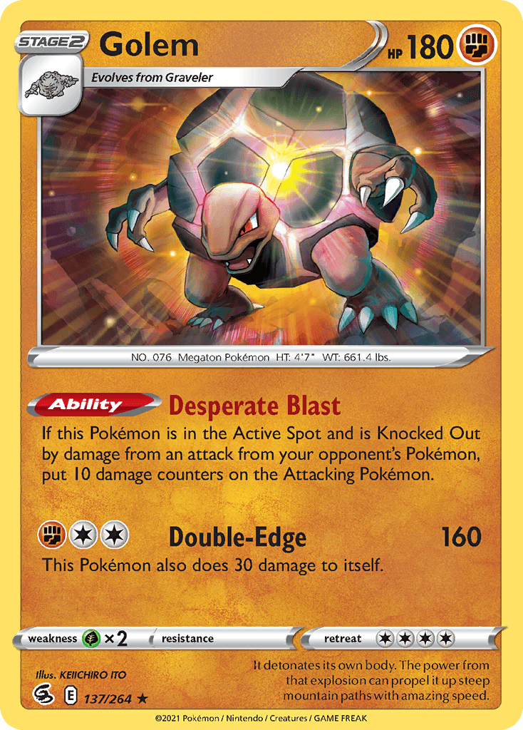 Golem — SWSH08: Fusion Strike Pokémon TCG card by KEIICHIRO ITO
