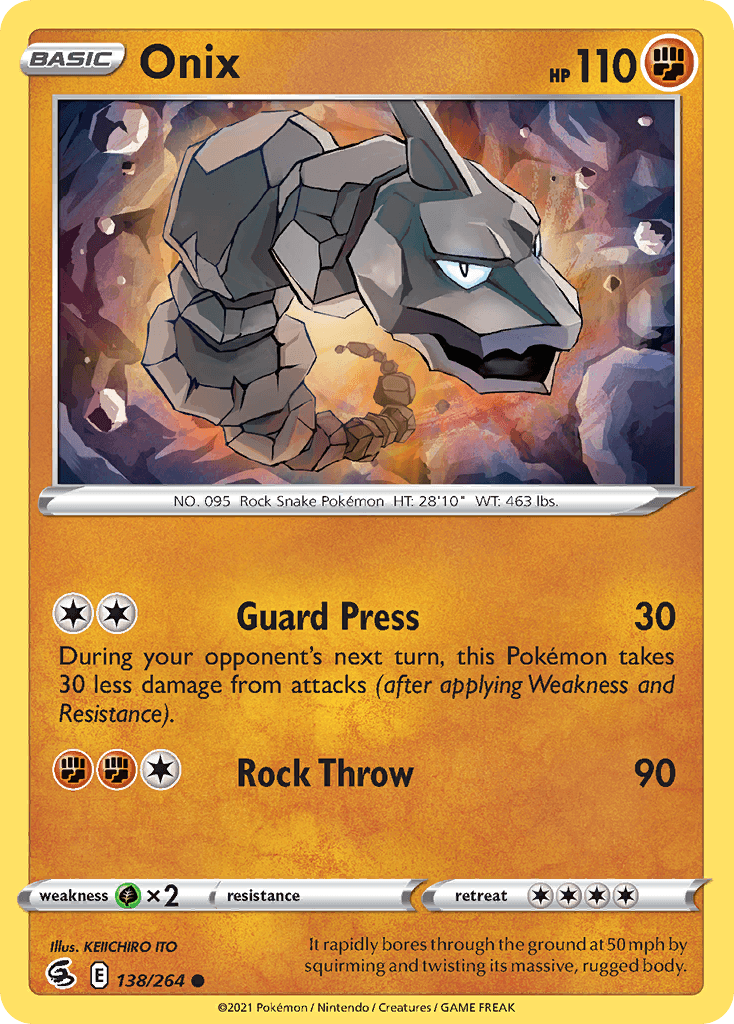 Onix — SWSH08: Fusion Strike Pokémon TCG card by KEIICHIRO ITO