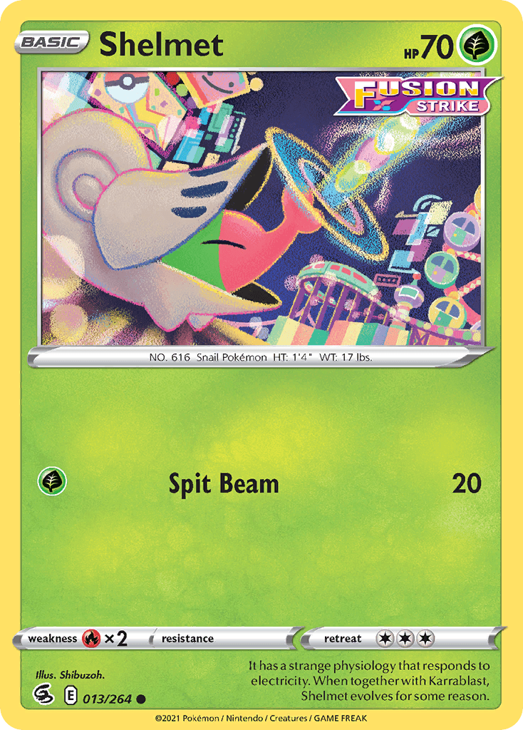 Shelmet — SWSH08: Fusion Strike Pokémon TCG card by Shibuzoh.
