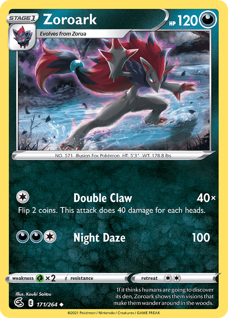 Zoroark — SWSH08: Fusion Strike Pokémon TCG card by Kouki Saitou