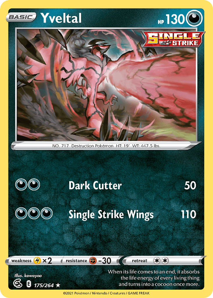 Yveltal — SWSH08: Fusion Strike Pokémon TCG card by kawayoo