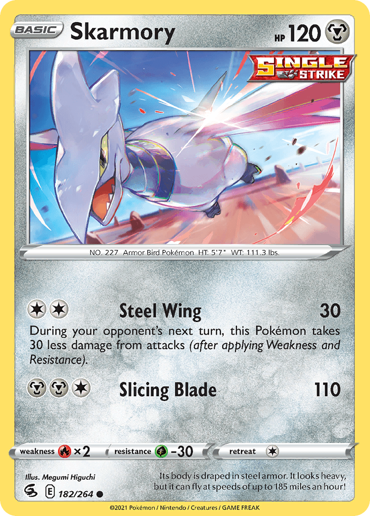 Skarmory — SWSH08: Fusion Strike Pokémon TCG card by Megumi Higuchi