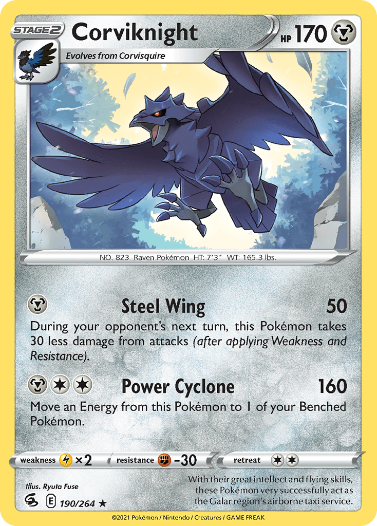 Corviknight — SWSH08: Fusion Strike Pokémon TCG card by Ryuta Fuse