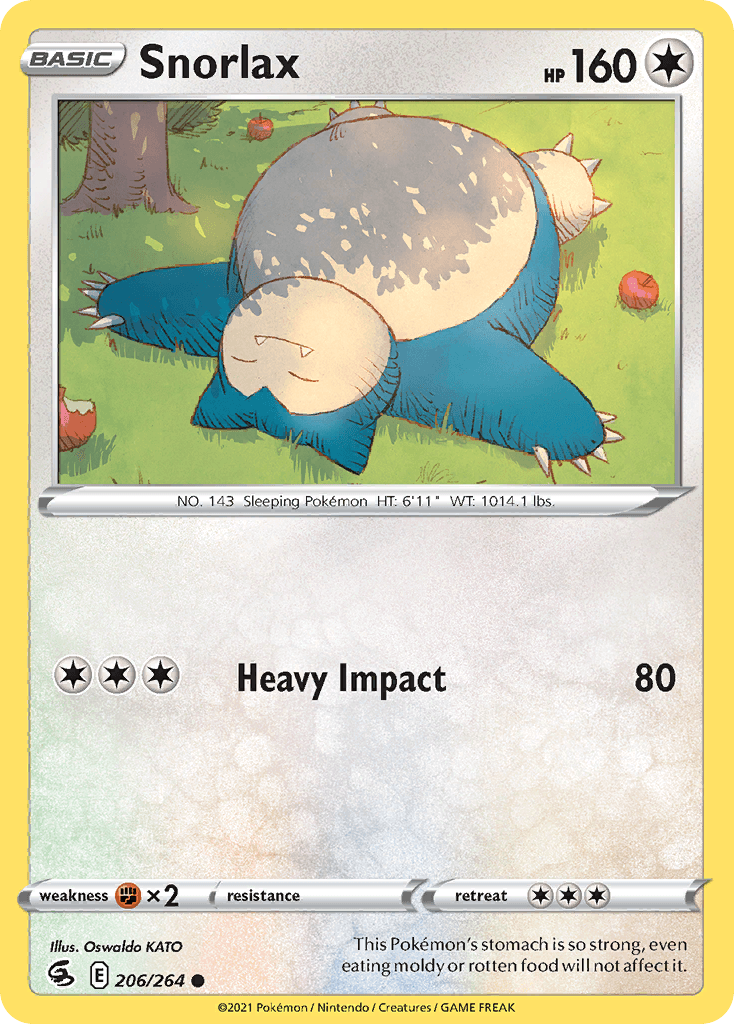 Snorlax — SWSH08: Fusion Strike Pokémon TCG card by Oswaldo KATO
