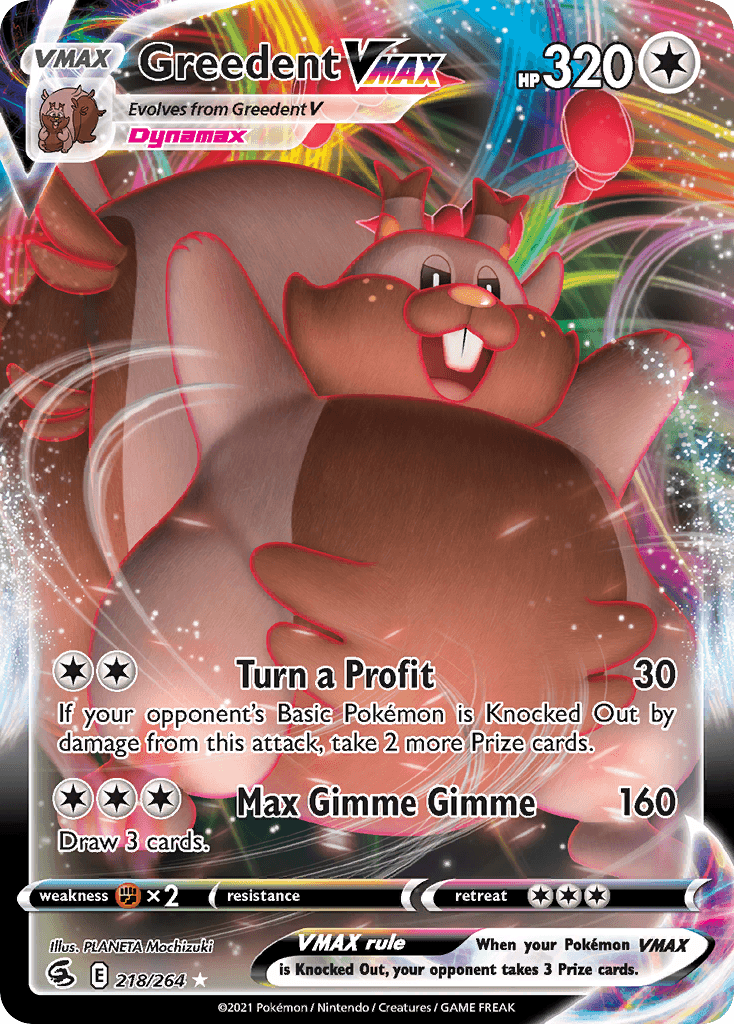 Greedent VMAX — SWSH08: Fusion Strike Pokémon TCG card by PLANETA Mochizuki