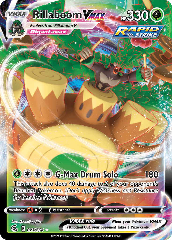 Rillaboom VMAX — SWSH08: Fusion Strike Pokémon TCG card by 5ban Graphics