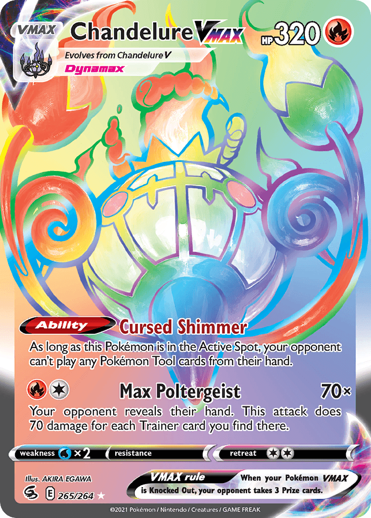 Chandelure VMAX — SWSH08: Fusion Strike Pokémon TCG card by AKIRA EGAWA