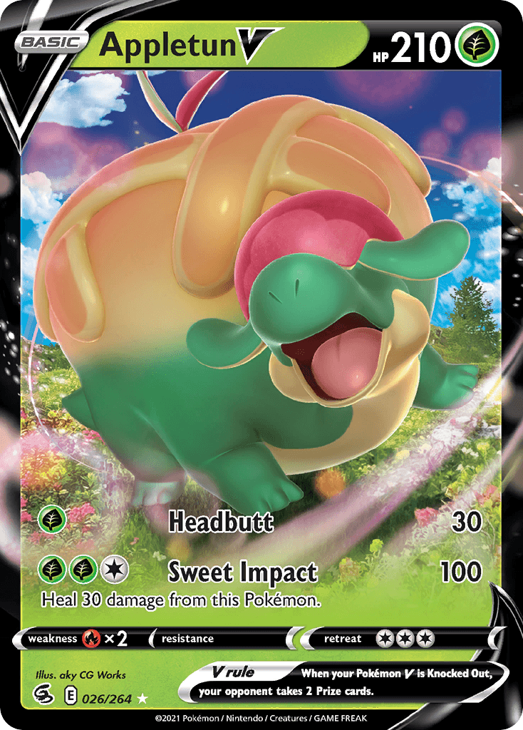 Appletun V — SWSH08: Fusion Strike Pokémon TCG card by aky CG Works