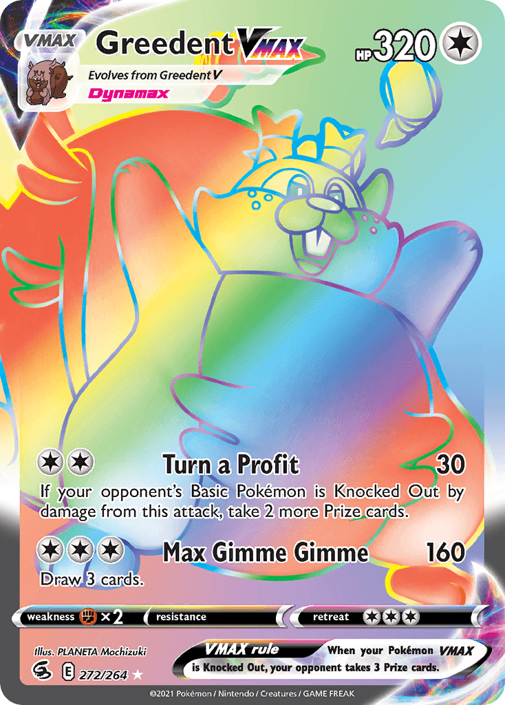 Greedent VMAX — SWSH08: Fusion Strike Pokémon TCG card by PLANETA Mochizuki