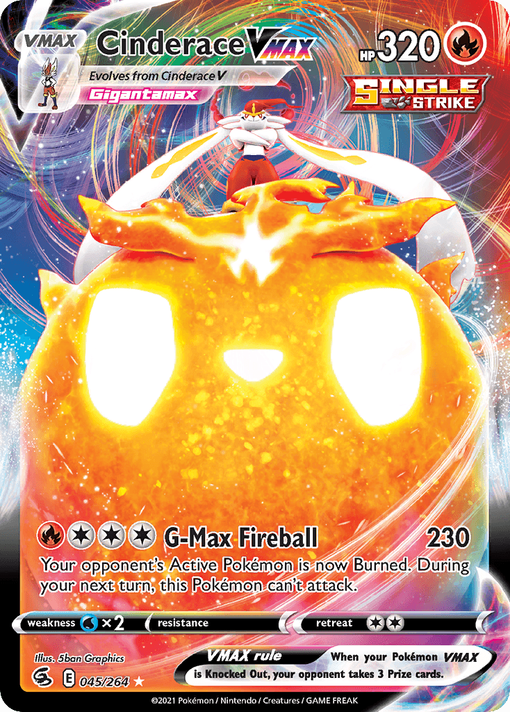 Cinderace VMAX — SWSH08: Fusion Strike Pokémon TCG card by 5ban Graphics