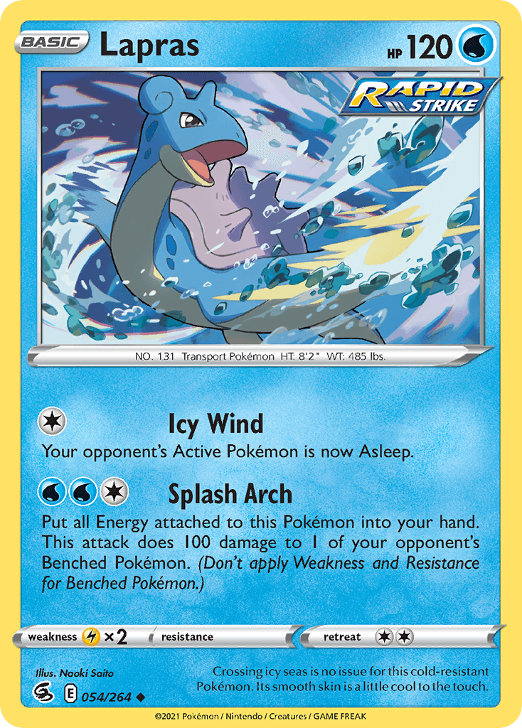 Lapras — SWSH08: Fusion Strike Pokémon TCG card by Naoki Saito