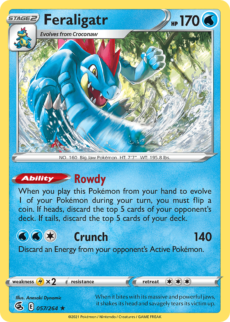 Feraligatr — SWSH08: Fusion Strike Pokémon TCG card by Anesaki Dynamic