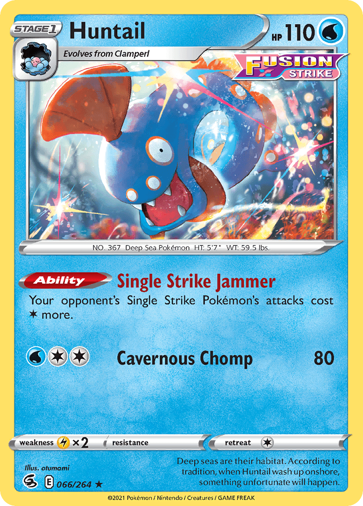 Huntail — SWSH08: Fusion Strike Pokémon TCG card by otumami