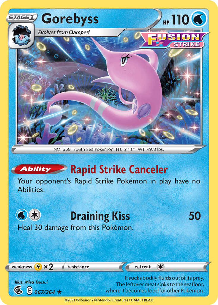 Gorebyss — SWSH08: Fusion Strike Pokémon TCG card by Misa Tsutsui