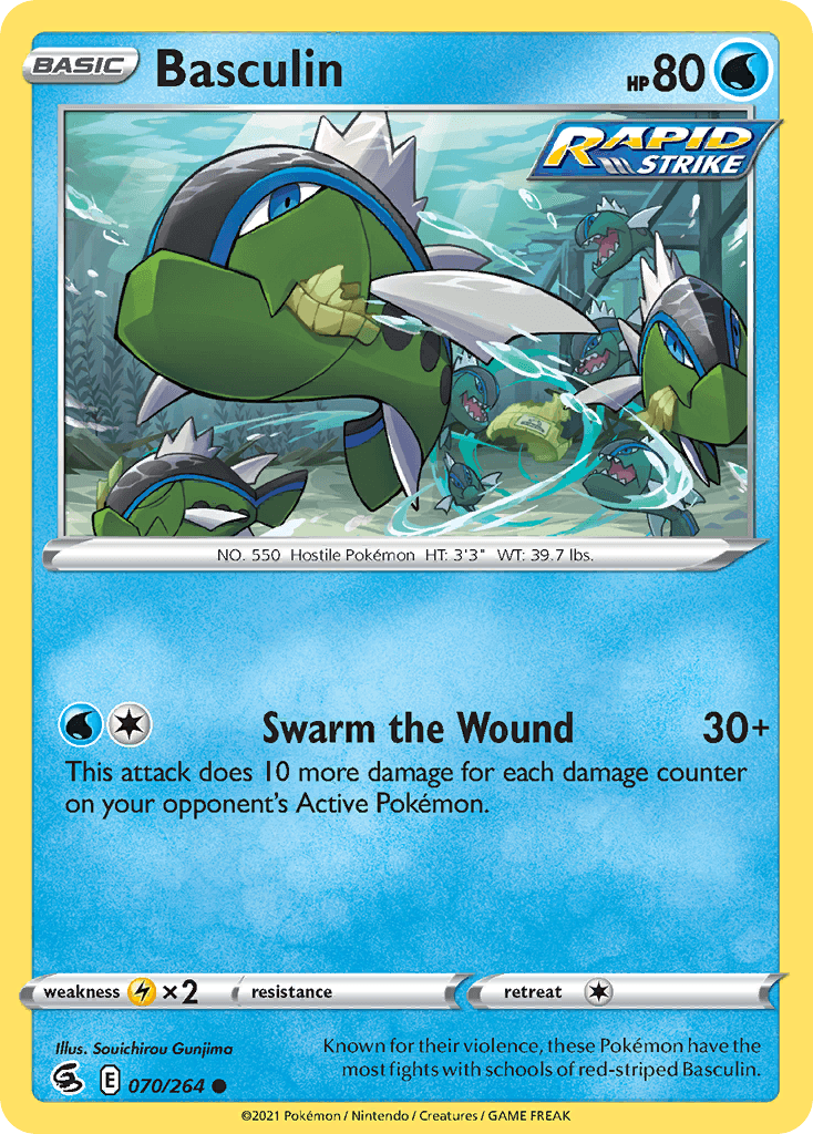 Basculin — SWSH08: Fusion Strike Pokémon TCG card by Souichirou Gunjima
