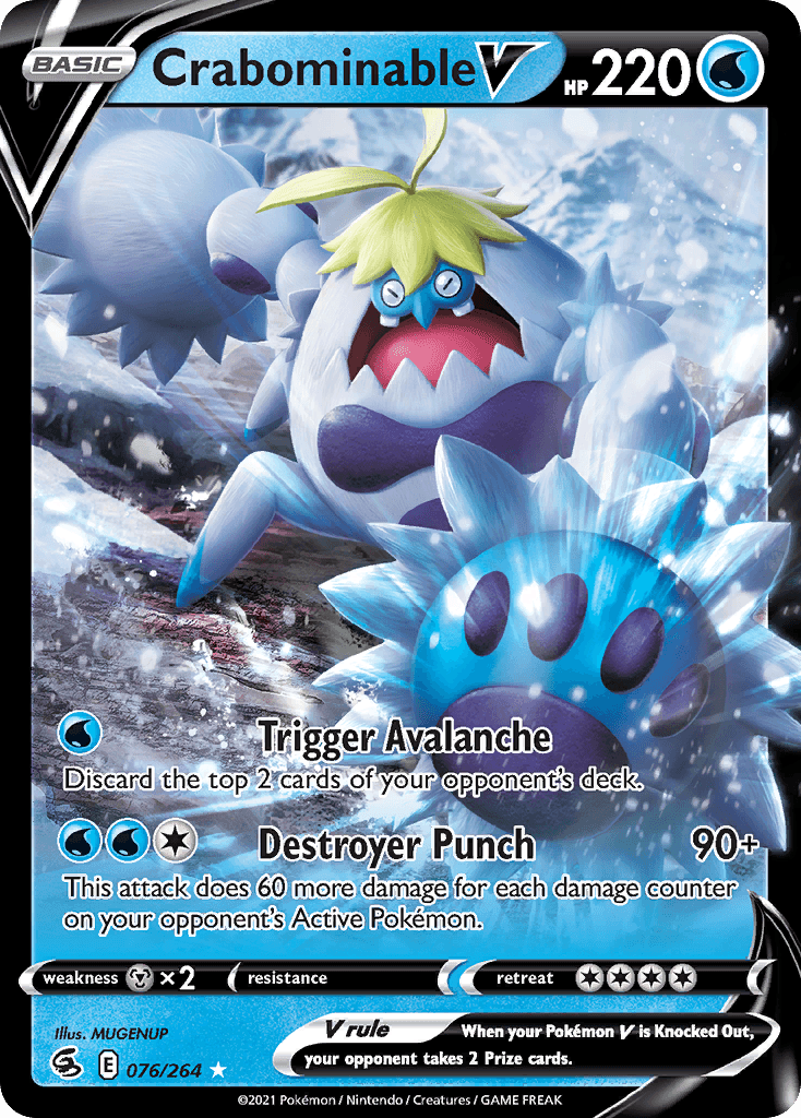 Crabominable V — SWSH08: Fusion Strike Pokémon TCG card by MUGENUP