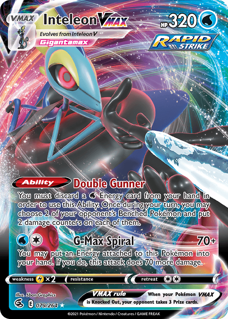 Inteleon VMAX — Prize Pack Series Cards Pokémon TCG card by 5ban Graphics