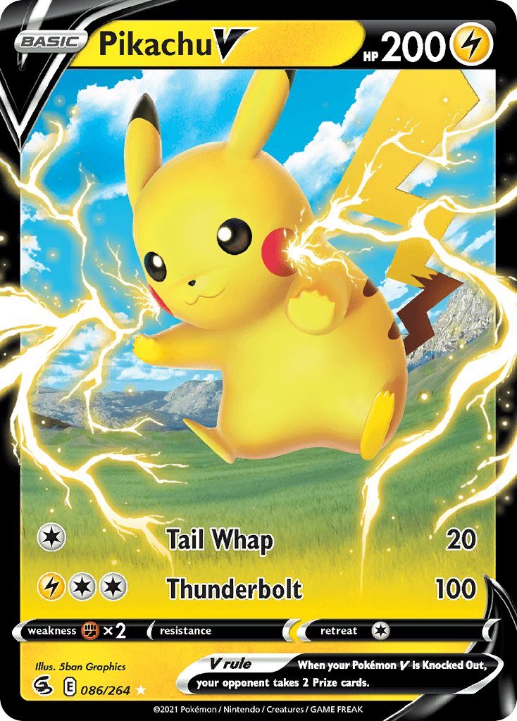 Pikachu V — SWSH08: Fusion Strike Pokémon TCG card by 5ban Graphics