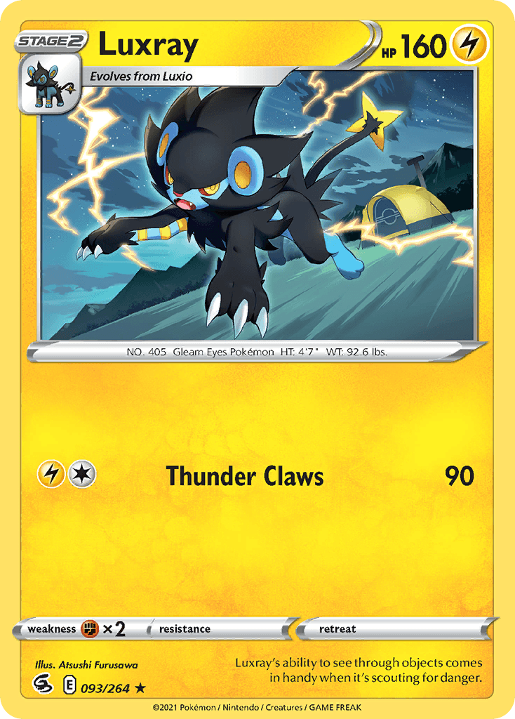 Luxray — SWSH08: Fusion Strike Pokémon TCG card by Atsushi Furusawa
