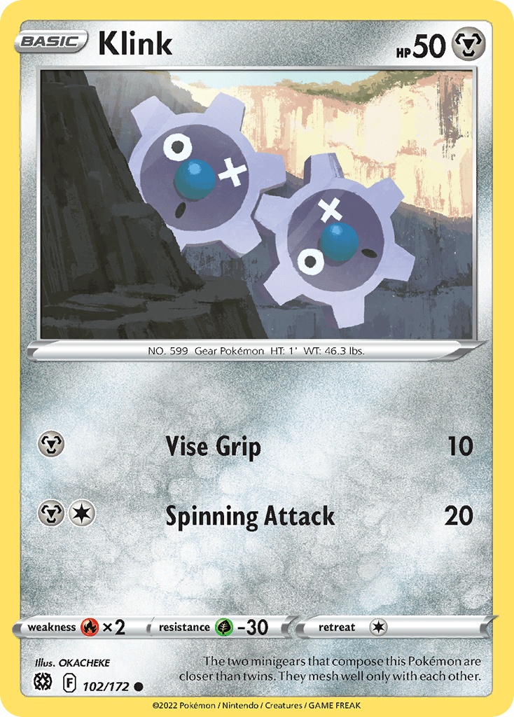 Klink — SWSH09: Brilliant Stars Pokémon TCG card by OKACHEKE