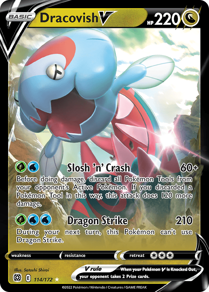 Dracovish V — SWSH09: Brilliant Stars Pokémon TCG card by Satoshi Shirai