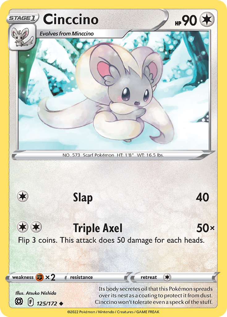 Cinccino — SWSH09: Brilliant Stars Pokémon TCG card by Atsuko Nishida