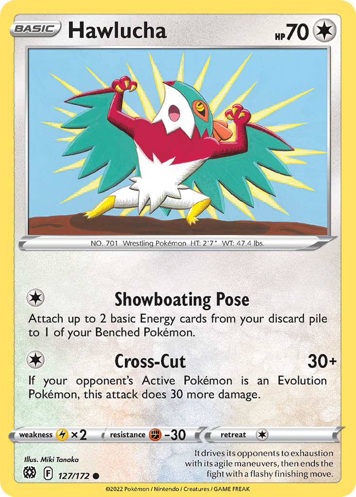 Hawlucha — SWSH09: Brilliant Stars Pokémon TCG card by Miki Tanaka