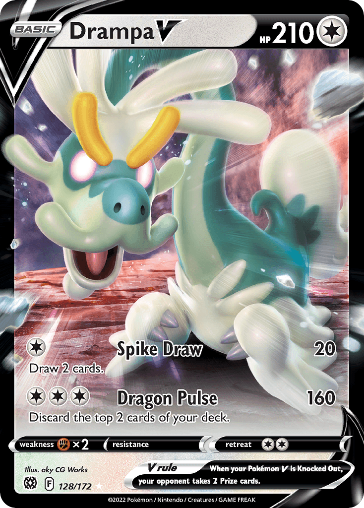Drampa V — SWSH09: Brilliant Stars Pokémon TCG card by aky CG Works
