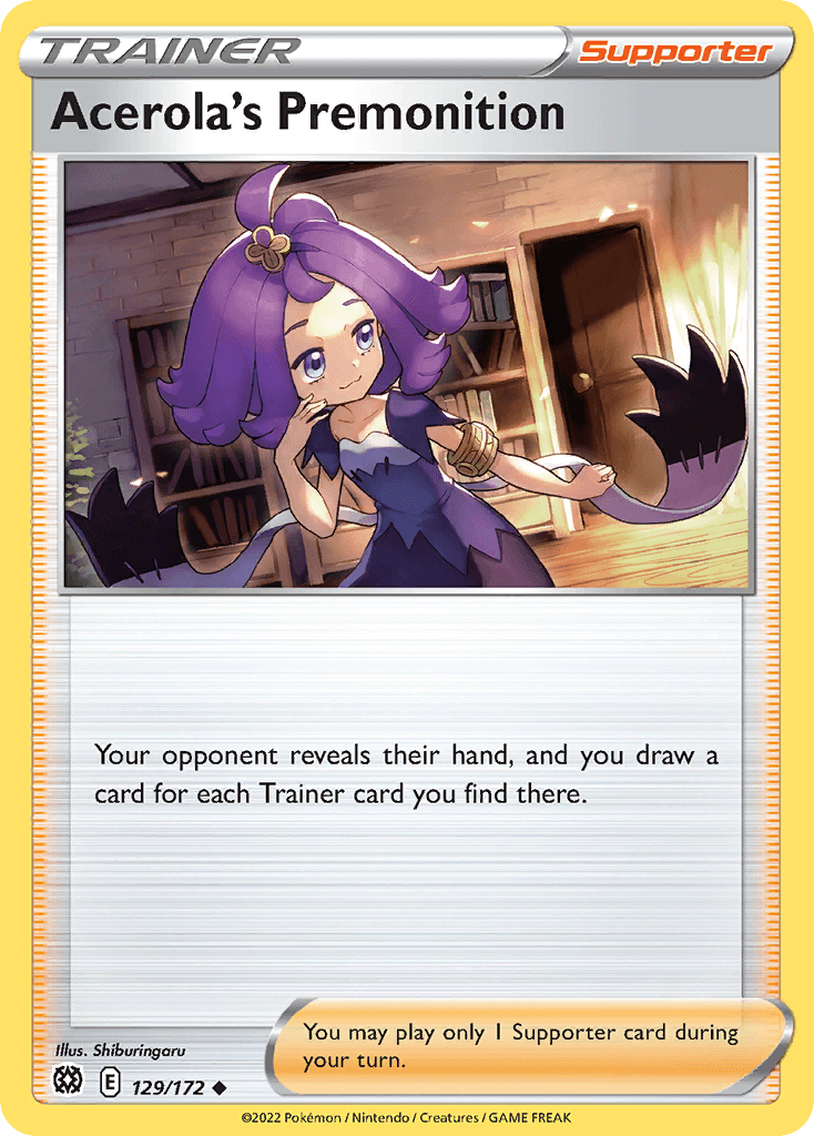 Acerola's Premonition — SWSH09: Brilliant Stars Pokémon TCG card by Shiburingaru