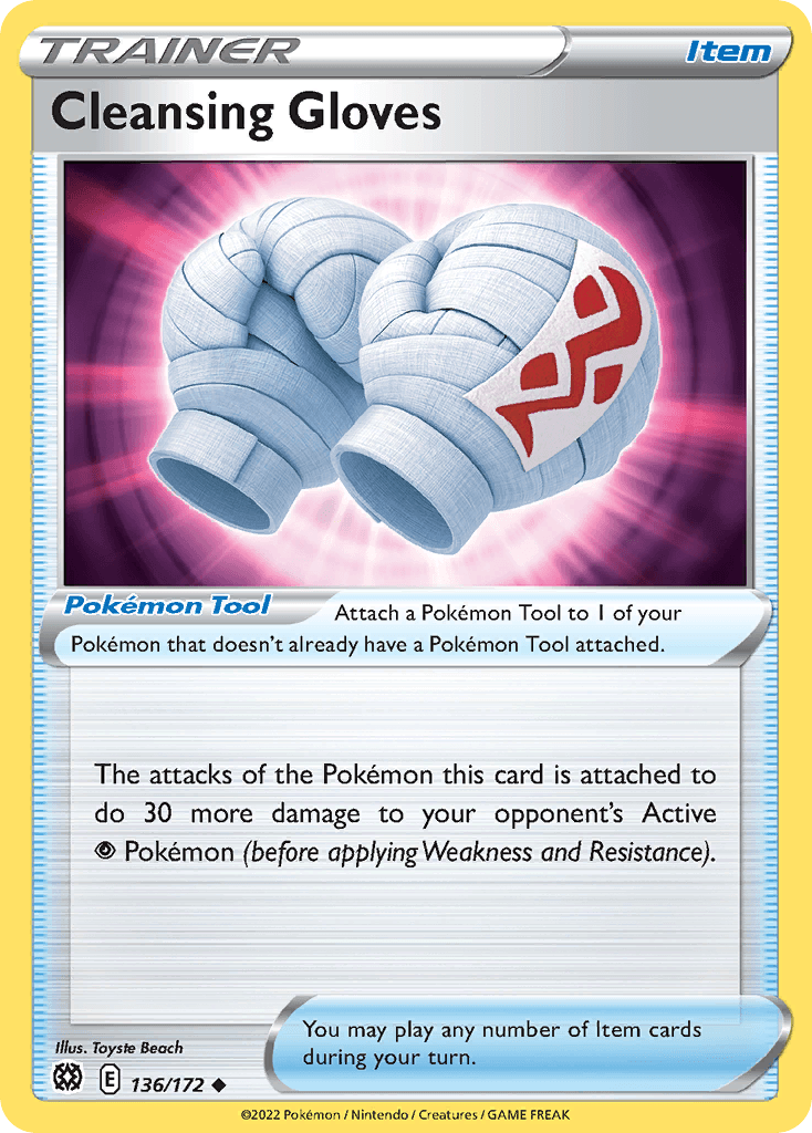 Cleansing Gloves — SWSH09: Brilliant Stars Pokémon TCG card by Toyste Beach