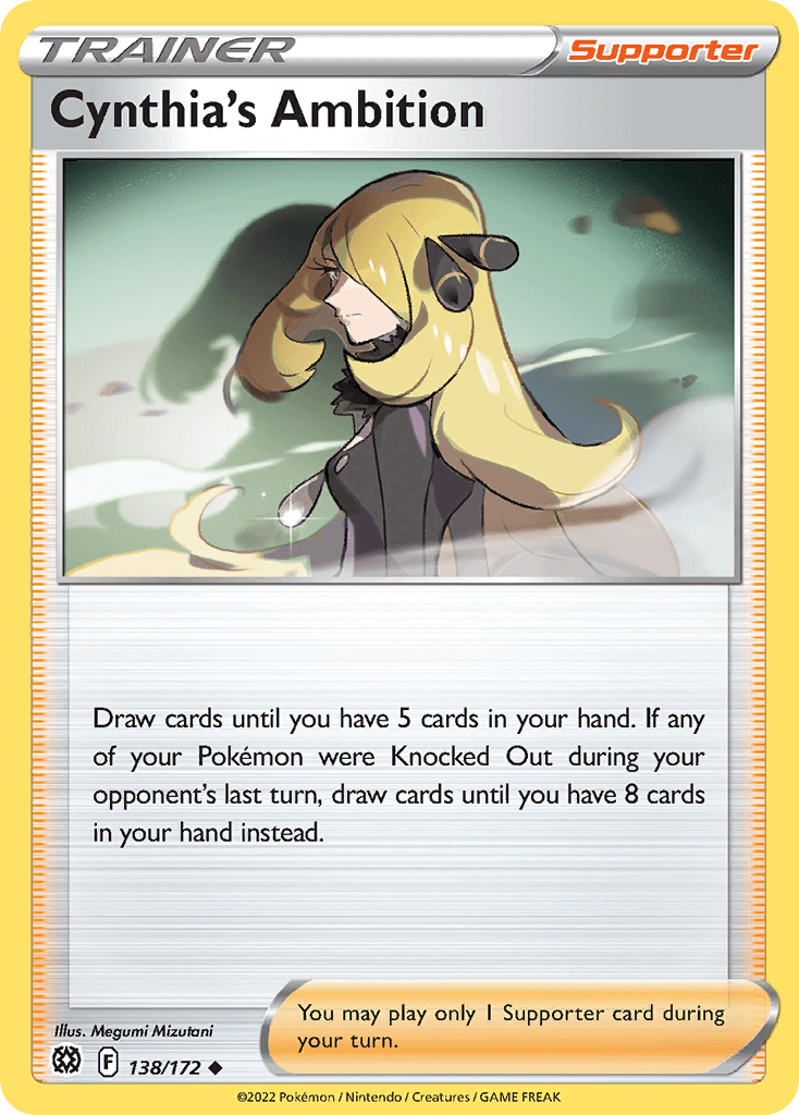 Cynthia's Ambition — Prize Pack Series Cards Pokémon TCG card by Megumi Mizutani