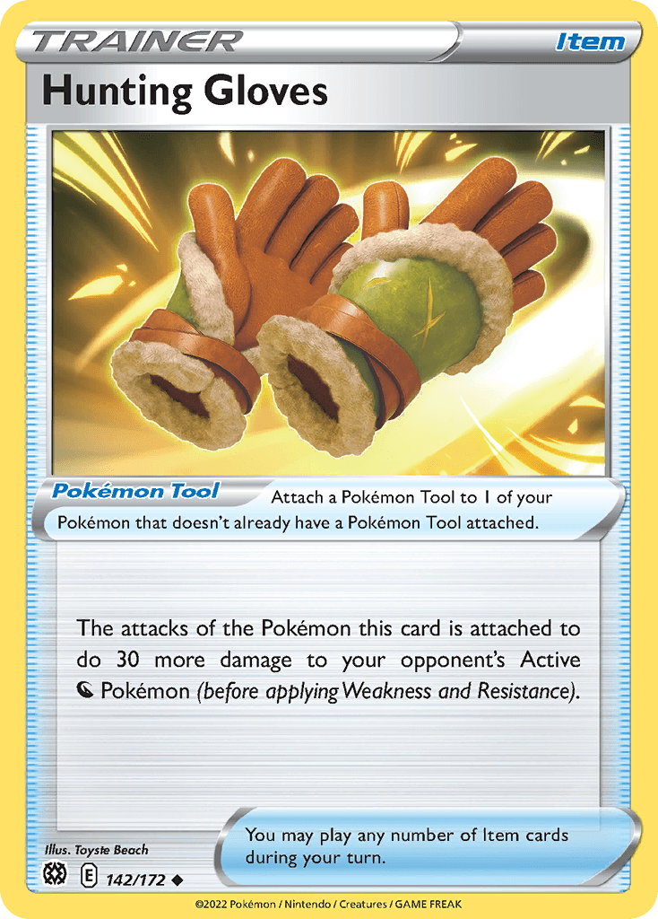 Hunting Gloves — SWSH09: Brilliant Stars Pokémon TCG card by Toyste Beach
