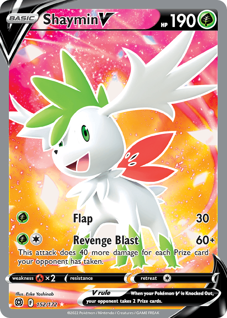 Shaymin V — SWSH09: Brilliant Stars Trainer Gallery Pokémon TCG card by Eske Yoshinob