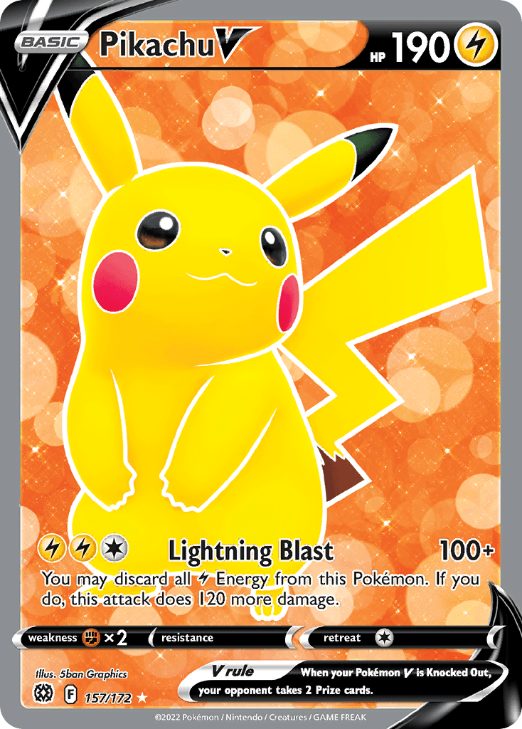 Pikachu V (Full Art) — Pokémon TCG card