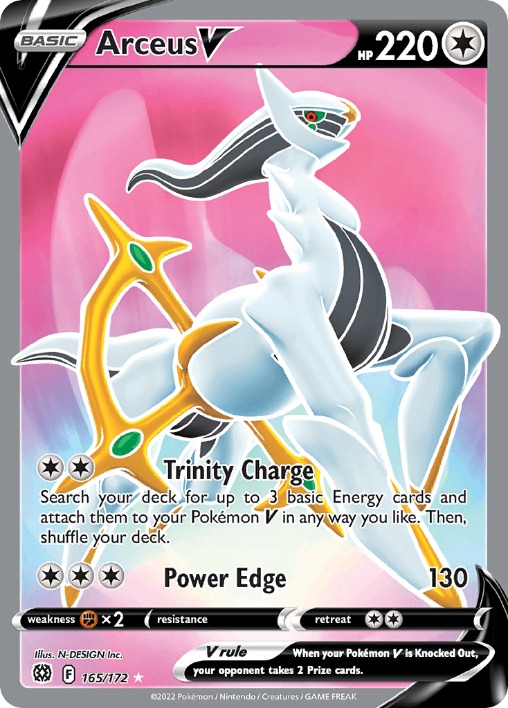 Arceus V — SWSH09: Brilliant Stars Trainer Gallery Pokémon TCG card by N-DESIGN Inc.