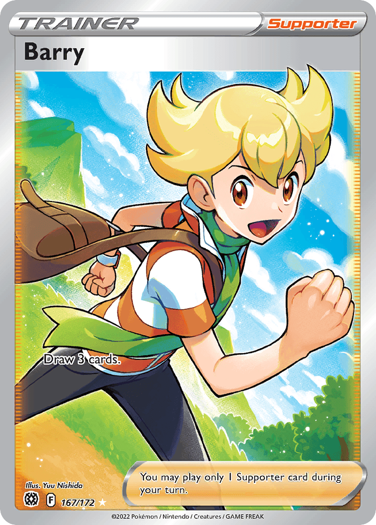 Barry — SWSH09: Brilliant Stars Trainer Gallery Pokémon TCG card by Yuu Nishida