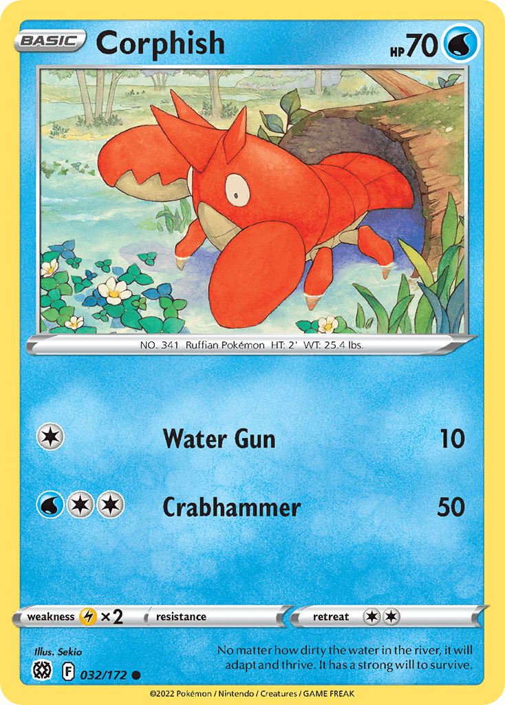 Corphish — SWSH09: Brilliant Stars Pokémon TCG card by Sekio