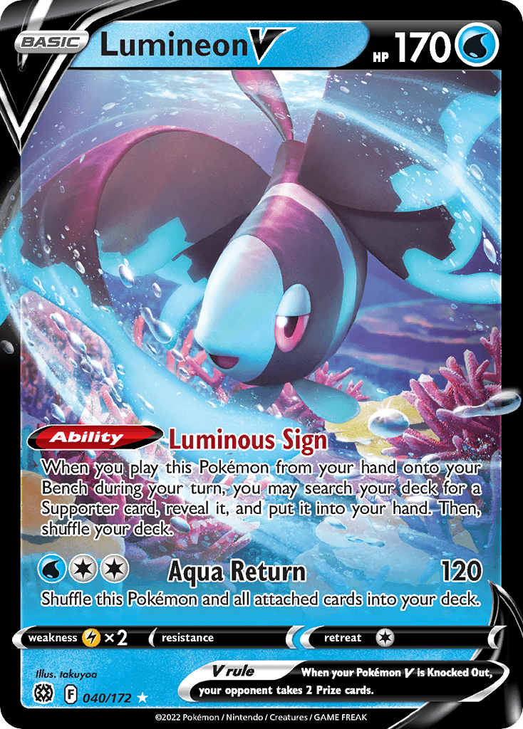 Lumineon V — Prize Pack Series Cards Pokémon TCG card by takuyoa