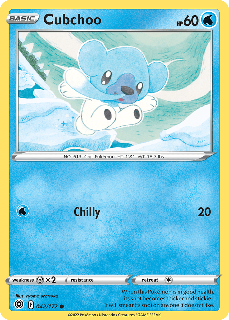 Cubchoo — SWSH09: Brilliant Stars Pokémon TCG card by ryoma uratsuka