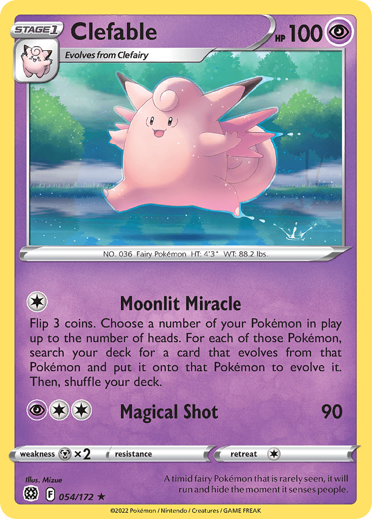 Clefable — SWSH09: Brilliant Stars Pokémon TCG card by Mizue