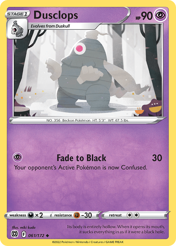 Dusclops — SWSH09: Brilliant Stars Pokémon TCG card by miki kudo