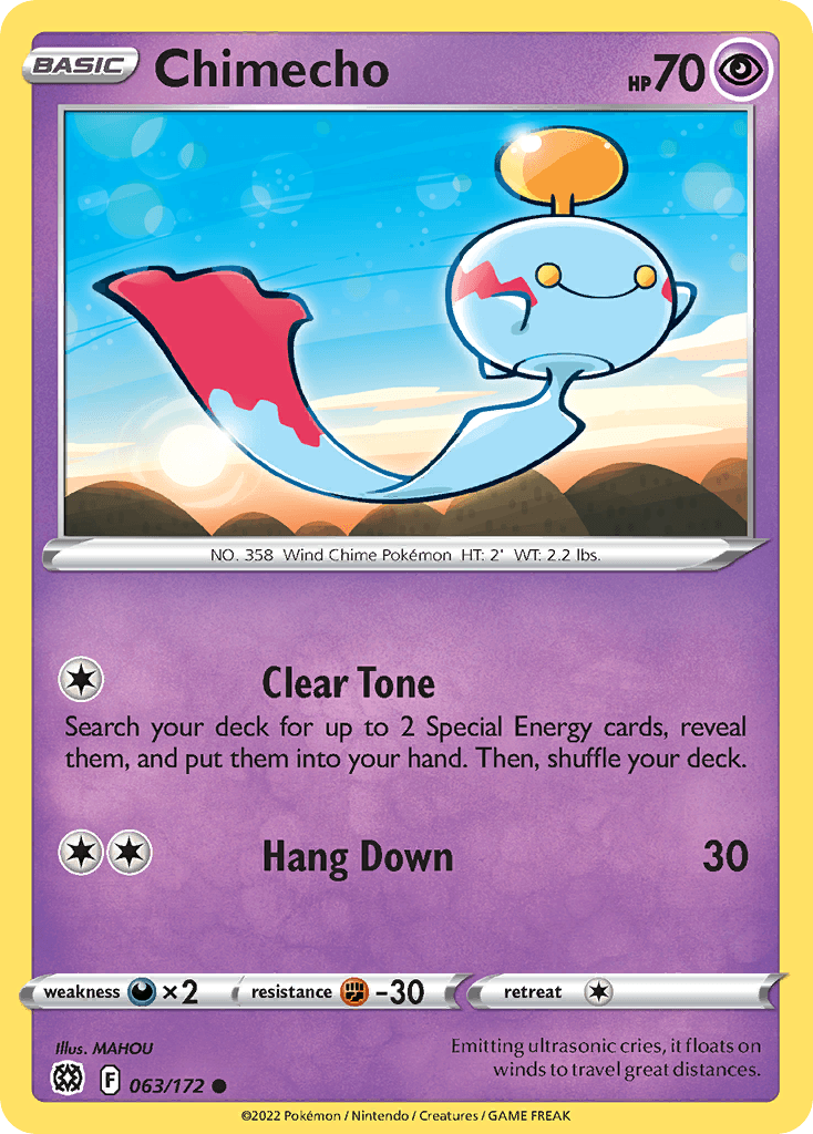 Chimecho — SWSH09: Brilliant Stars Pokémon TCG card by MAHOU