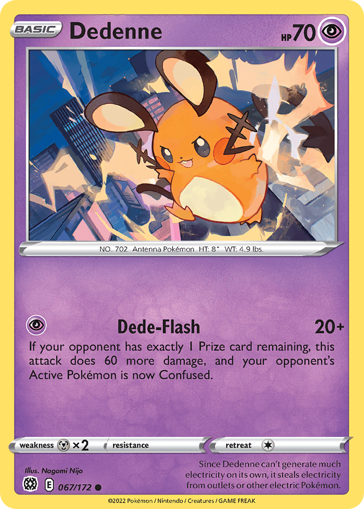 Dedenne — SWSH09: Brilliant Stars Pokémon TCG card by Nagomi Nijo
