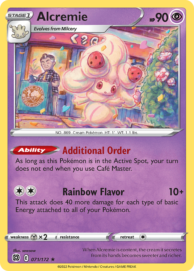 Alcremie — SWSH09: Brilliant Stars Pokémon TCG card by sowsow