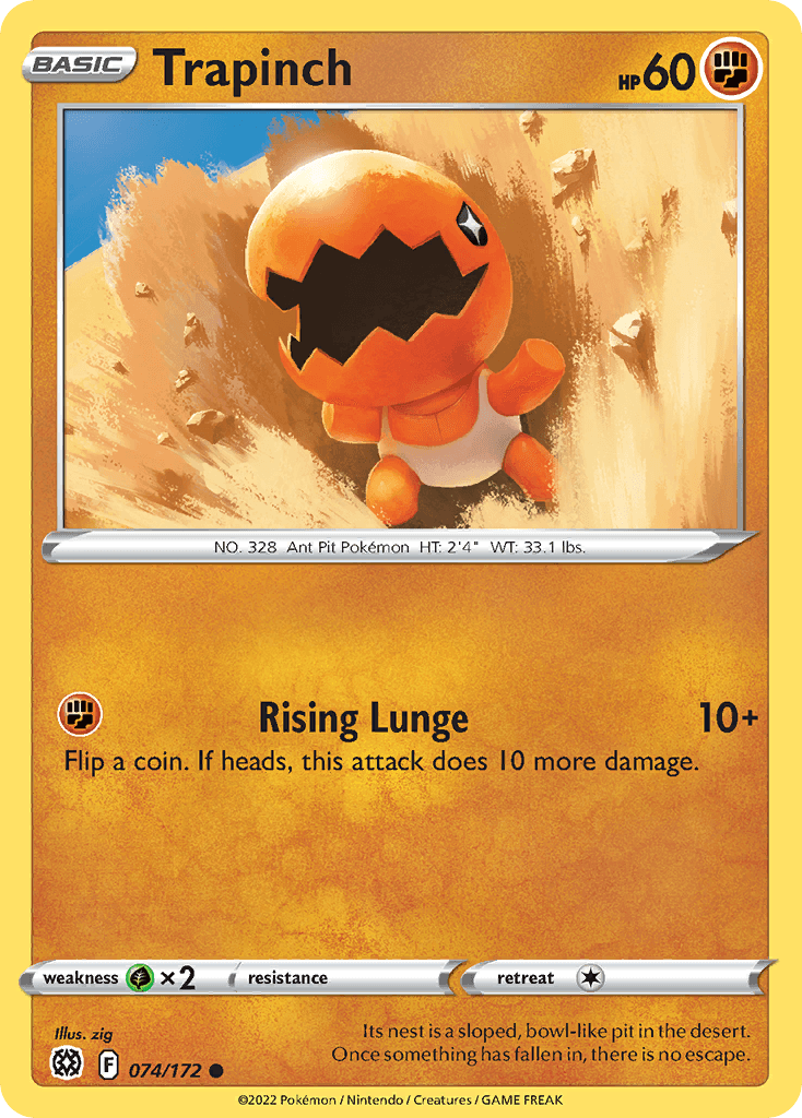 Trapinch — SWSH09: Brilliant Stars Pokémon TCG card by zig