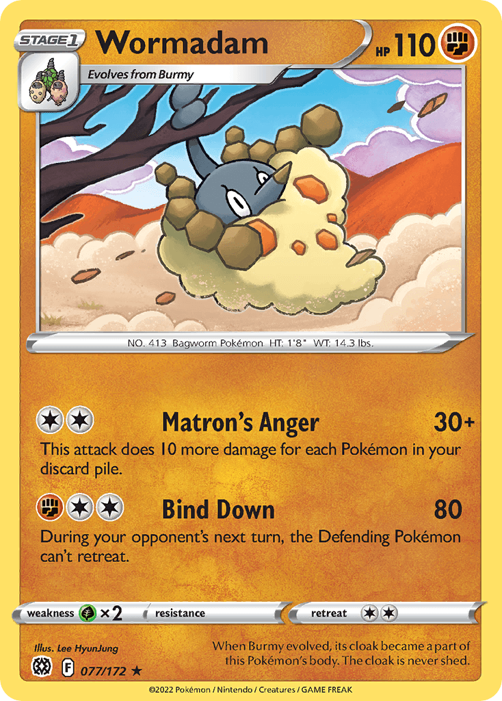 Wormadam (77) — SWSH09: Brilliant Stars Pokémon TCG card by Ken Sugimori