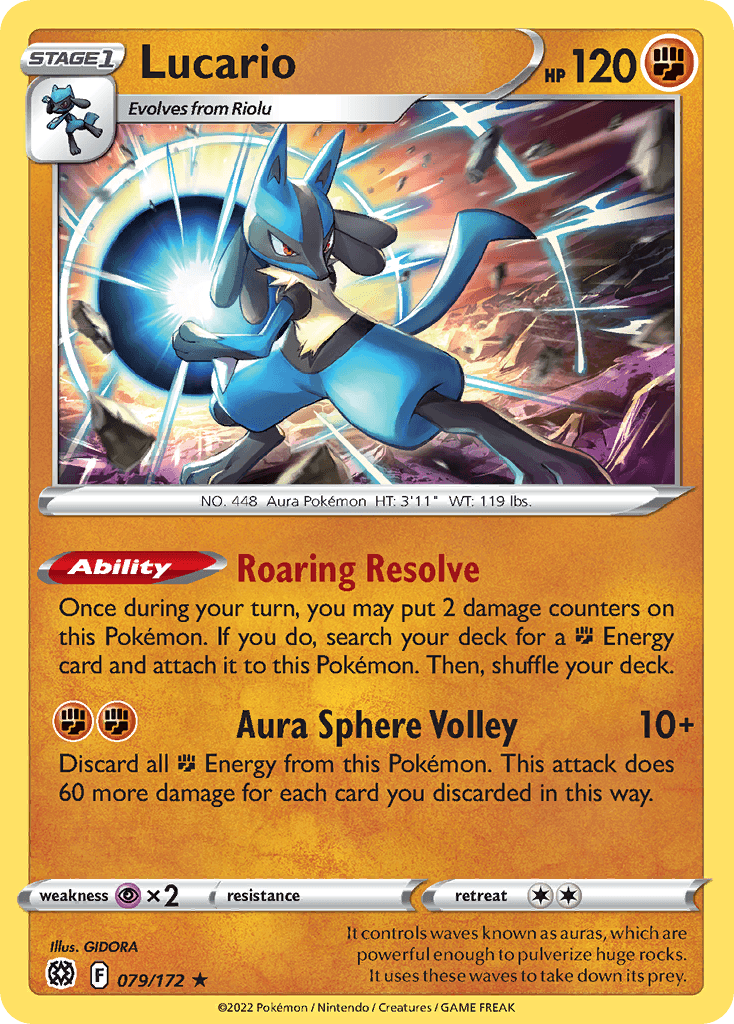 Lucario - 079/172 — Prize Pack Series Cards Pokémon TCG card by GIDORA