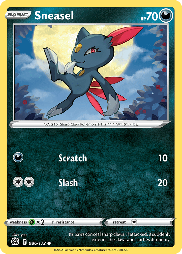 Sneasel — SM - Celestial Storm Pokémon TCG card by yuu