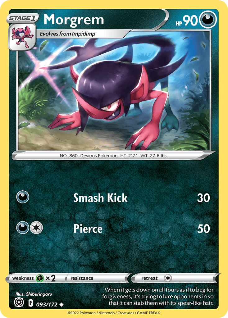 Morgrem — SWSH09: Brilliant Stars Pokémon TCG card by Shiburingaru
