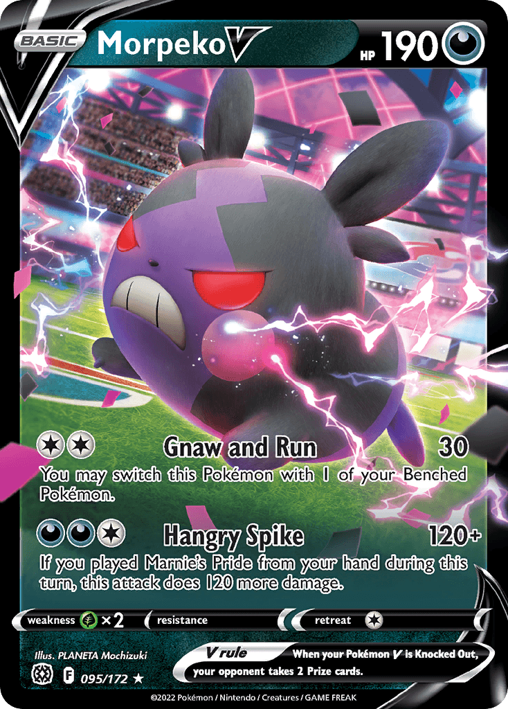 Morpeko V — SWSH09: Brilliant Stars Pokémon TCG card by PLANETA Mochizuki